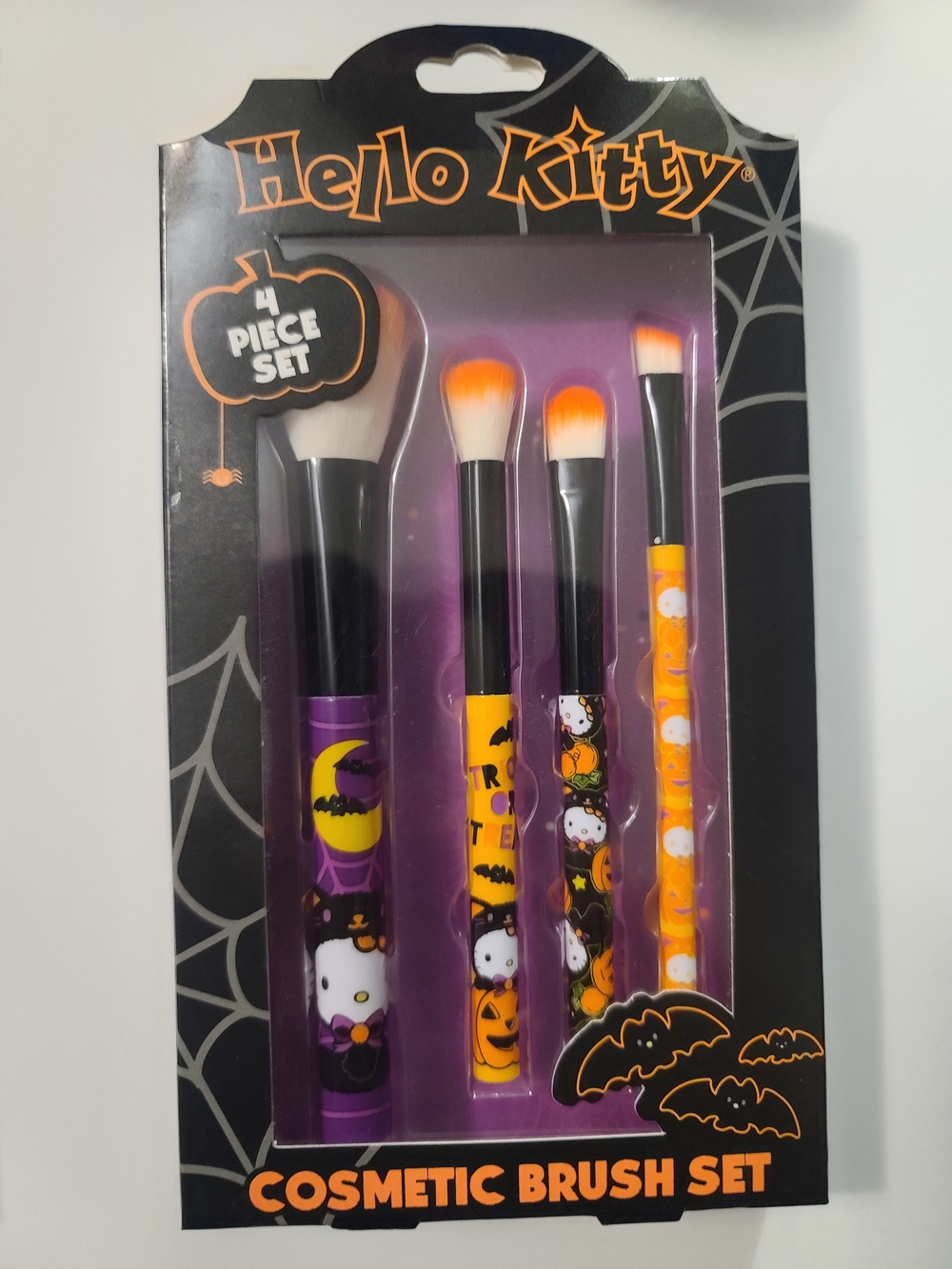 Hello Kitty Kids Halloween Cosmetic Brush Set - Purple & Orange